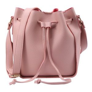 Faux Leather Drawstring Bucket bag